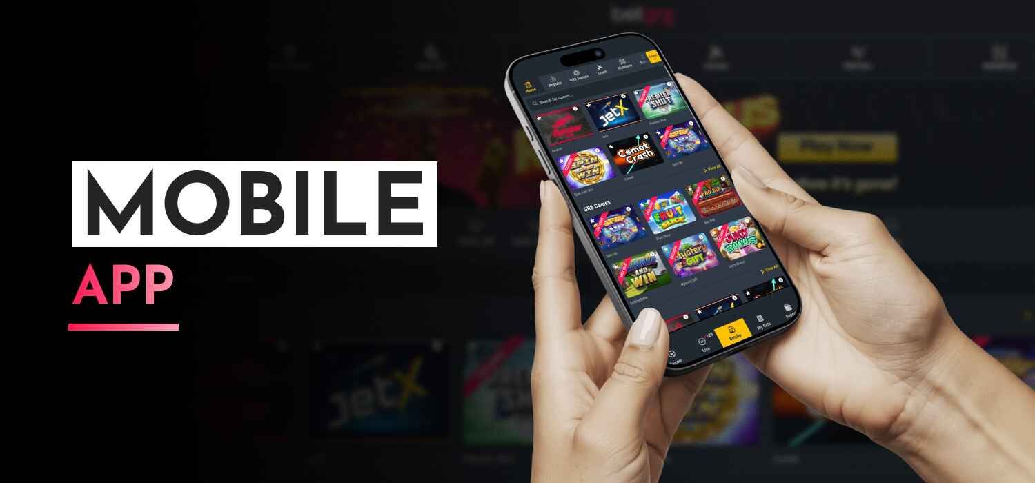 mobile app at Betgr8