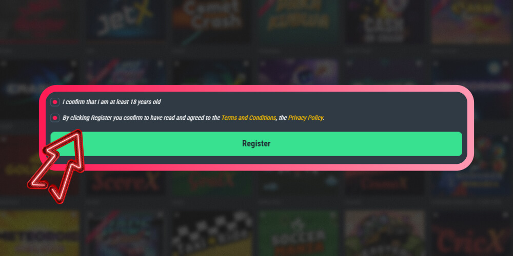 complete the account creation